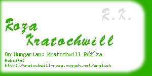 roza kratochwill business card